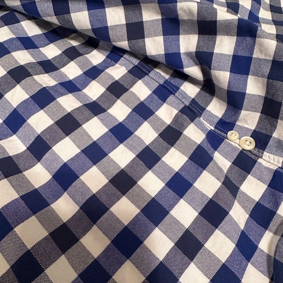 Ralph Lauren collared Button Down Blue White Checkered Short Sleeve Shirt XXL - Picture 4 of 12